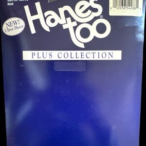 NWT | Hanes Too Plus Vtg New Pantyhose Size 3Q Ultra Sheer Control Top | Black